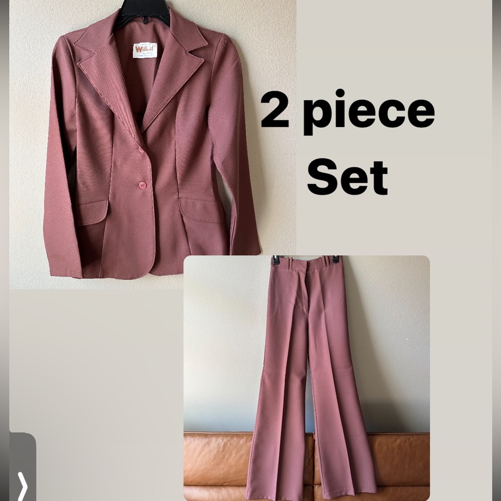 Women's Mauve Two-Piece Suit Set